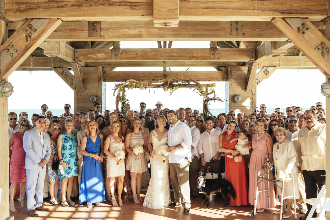 the reach hotel, key west wedding ceremony, key west wedding photographers, key west photographers, wedding photography in key west, destination wedding pictures, ceremony, bride and groom, florida keys weddings, formal group picture, large group of weddings,