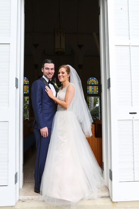 Groom and Bride Picture,St. Mary's Church in Key West, Bride and Groom photo, Destination wedding in key West, Key West wedding photographer