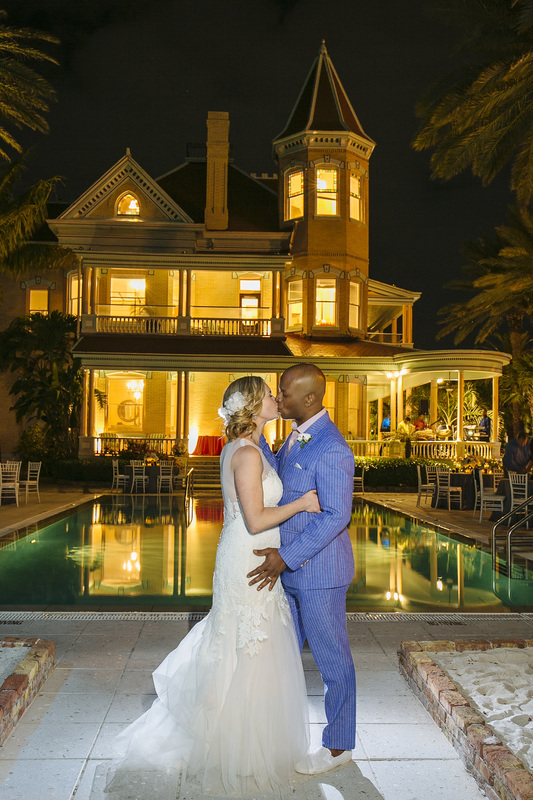 Key West wedding Photography, Weddings By Romi, Night wedding photography, Southernmost House wedding, 