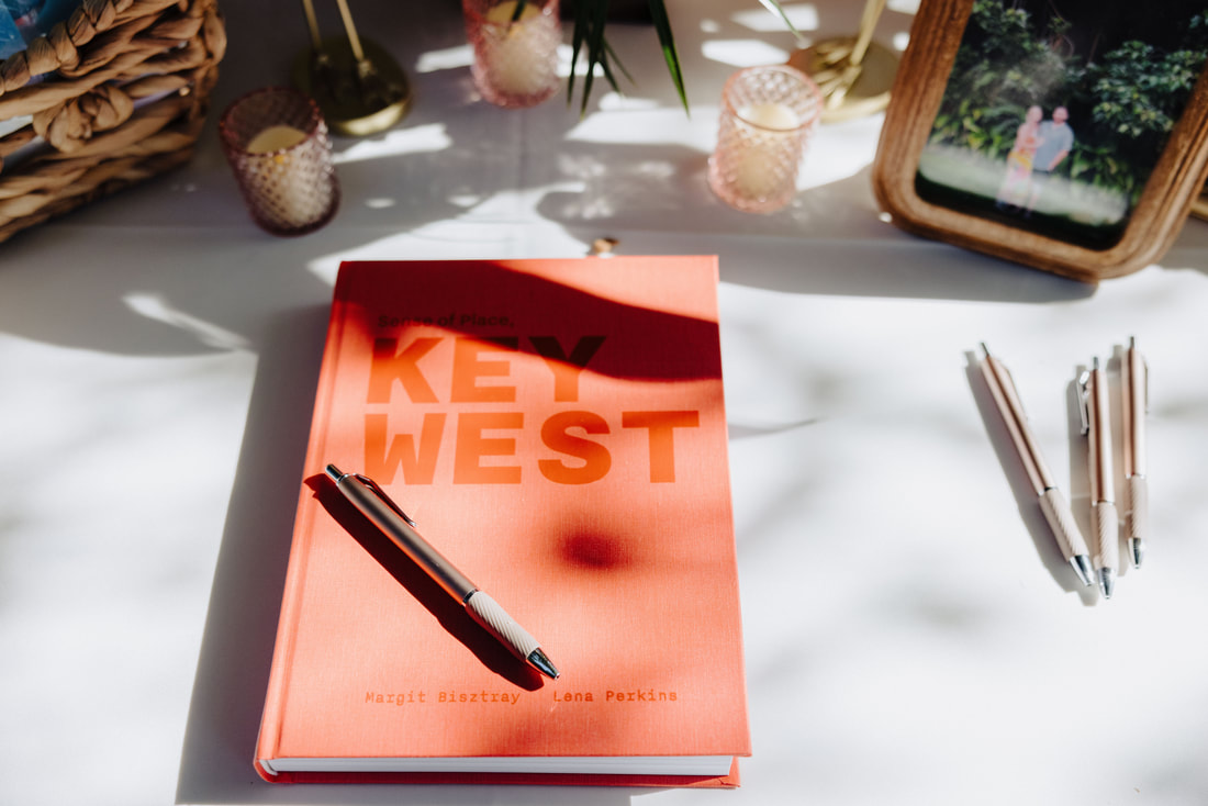 Vibrant tropical wedding reception at Audubon House in Key WestPicture