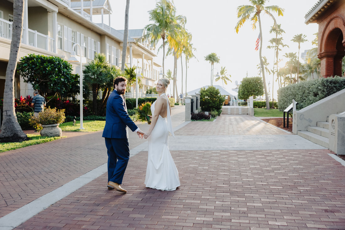 Intimate waterfront wedding portraits by Opal Key, taken by Key West photographerPicture