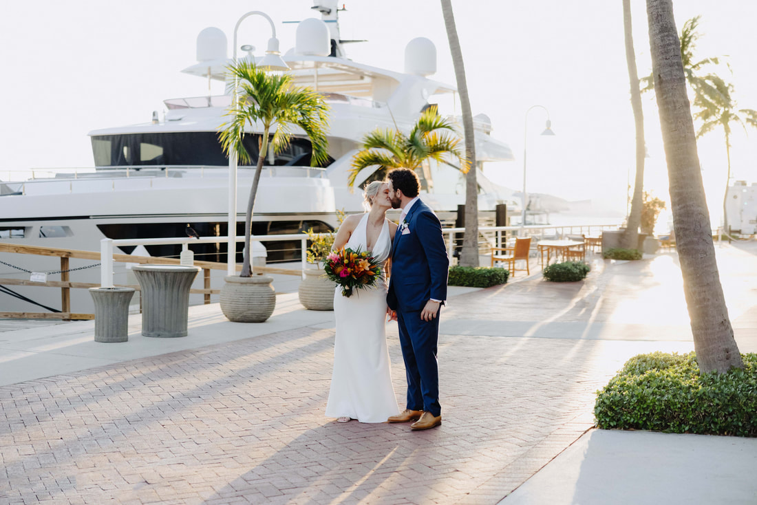 Intimate waterfront wedding portraits by Opal Key, taken by Key West photographer Picture