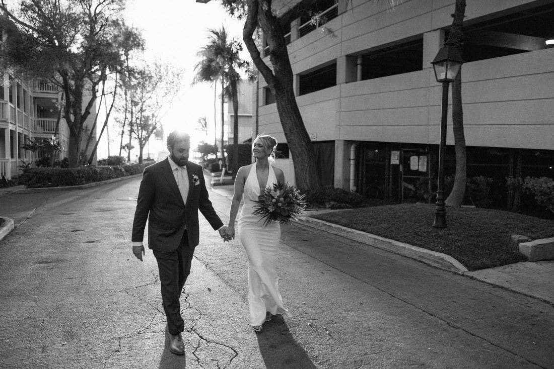 Intimate waterfront wedding portraits by Opal Key, taken by Key West photographerPicture