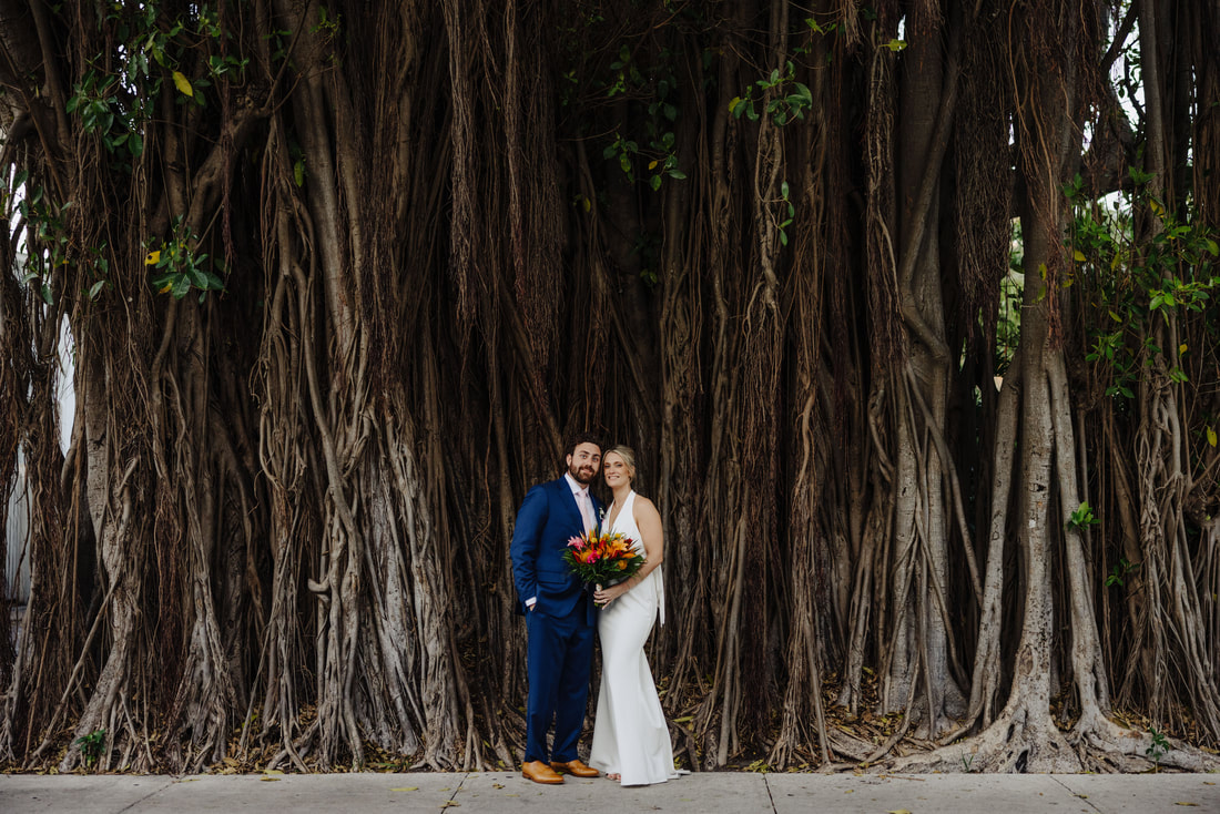 Intimate waterfront wedding portraits by Opal Key, taken by Key West photographerPicture