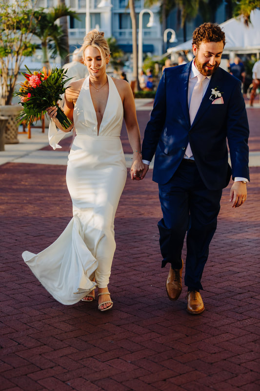 Intimate waterfront wedding portraits by Opal Key, taken by Key West photographerPicture