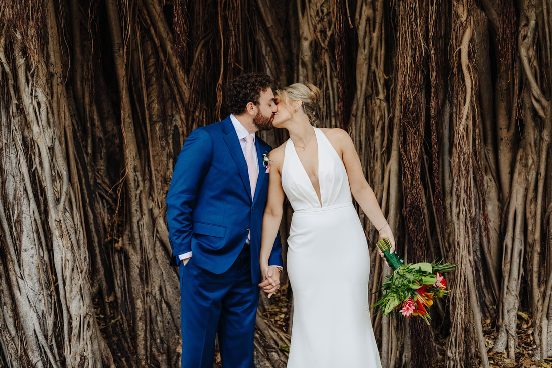 Intimate waterfront wedding portraits by Opal Key, taken by Key West photographerPicture