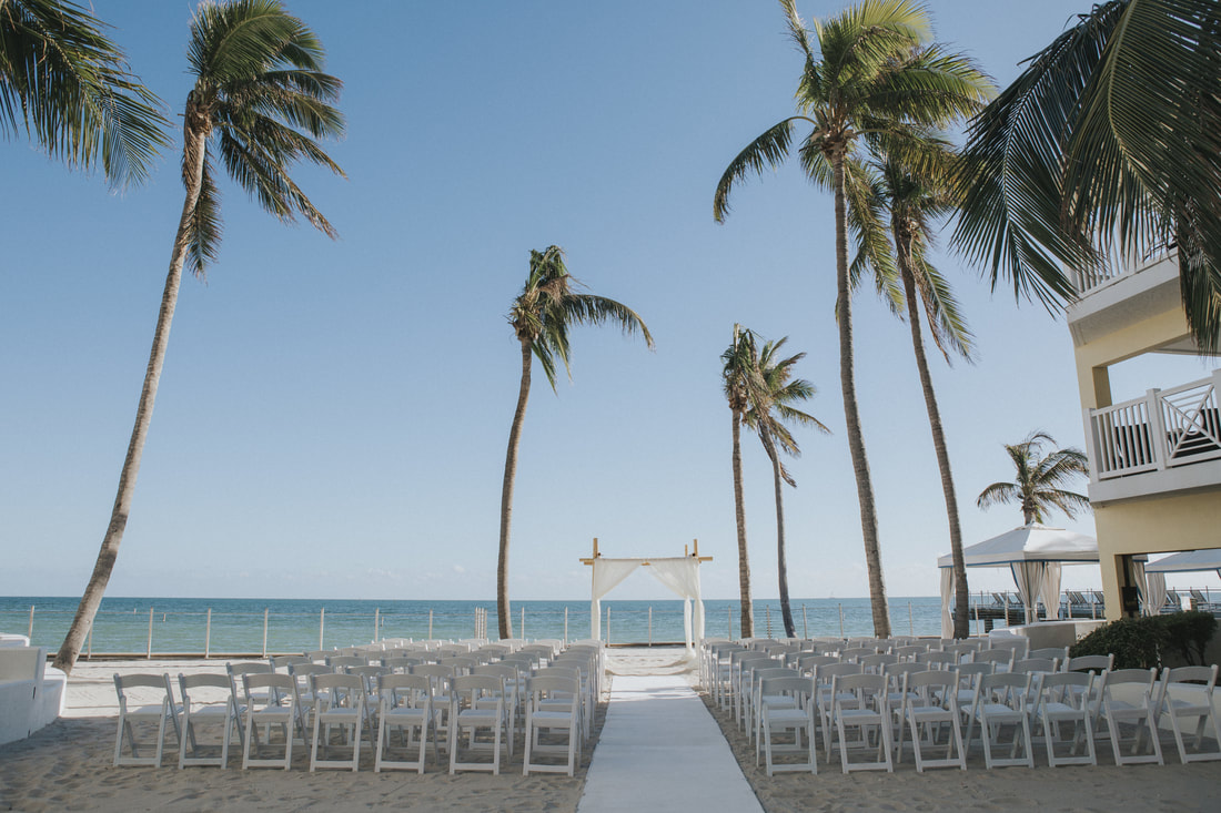 Key West wedding, Southernmost Hotel wedding, Key West wedding photographer, Key West wedding photography, Bride and Groom, beach wedding, ceremony set up, beach ceremony