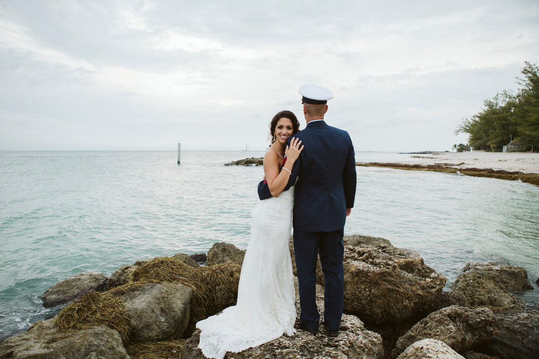 Weddings By Romi, Key West wedding Photographer, Fort Zachary Beach wedding, Key West wedding, Bride and groom