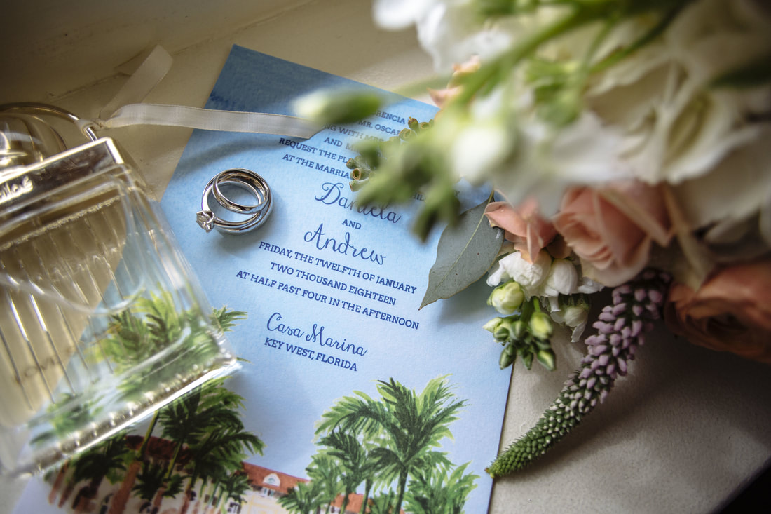 Save the date card, Wedding rings, Casa Marina wedding, Weddings By Romi, Key West wedding photographer, Key West wedding photography, 