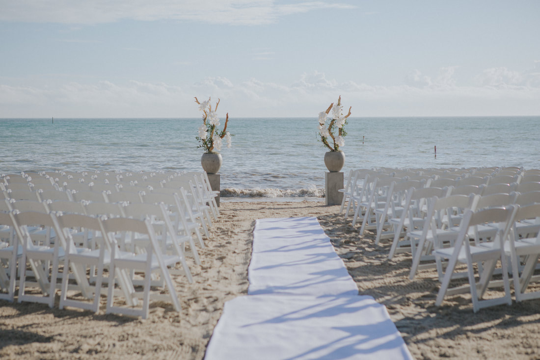 Beach ceremony, Ceremony site ideas, wedding arch, Casa Marina, Key West wedding, Weddings By Romi