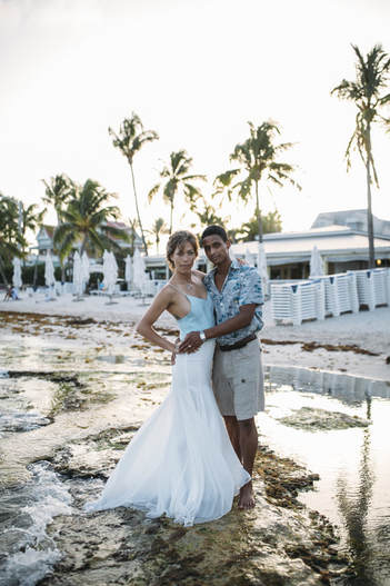 Bride and Groom, Southernmost Beach Resort, Beach wedding, Reflection, Key West wedding photographer, Weddings By Romi