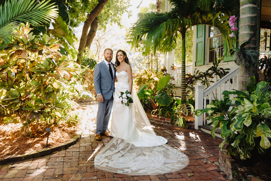 Bride and Groom at Audubon Hose Key West