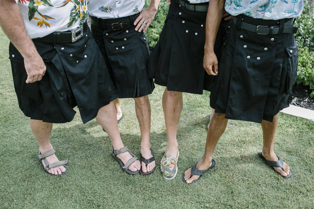 Kilts at the wedding, Groom in the skirt, Groomsman and the kilts, Southernmost beach resort, Key West wedding