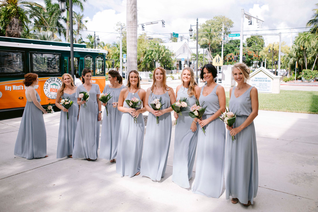 St. Mary's church wedding, Key West wedding, Key West wedding photographer, Key West photographer, Bridesmaids