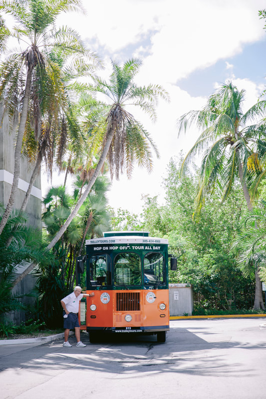 Key West wedding trolley, Key West trolley, 