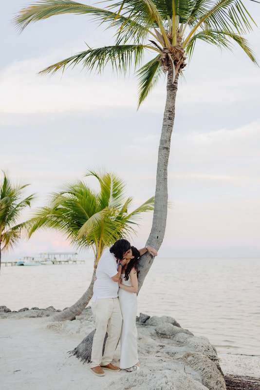 Bride and Groom Islamorada beach wedding 