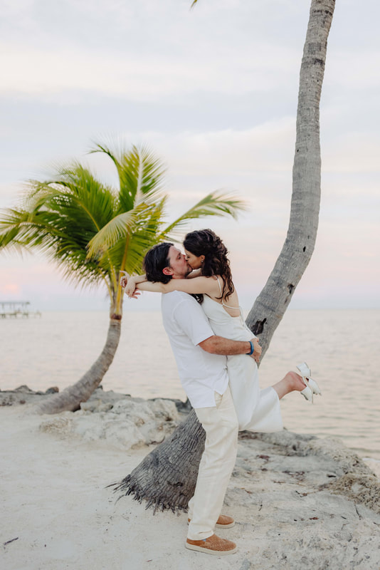 Bride and Groom Islamorada beach wedding 