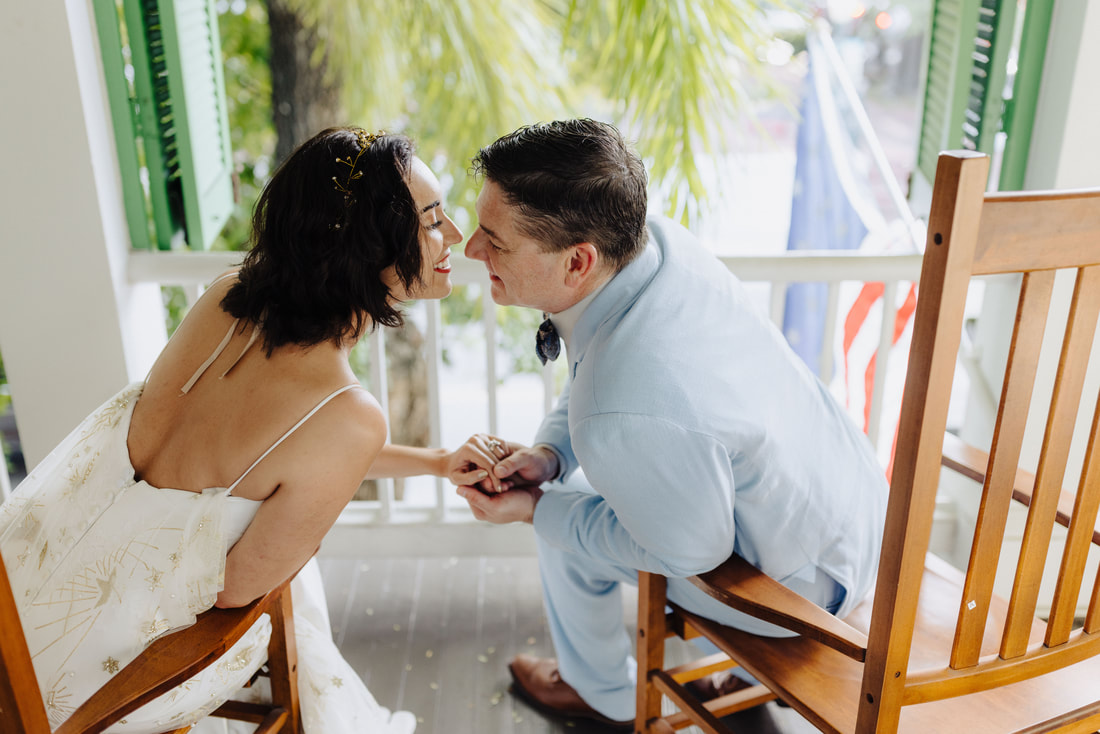 Key West wedding photographer and Audubon House wedding picture