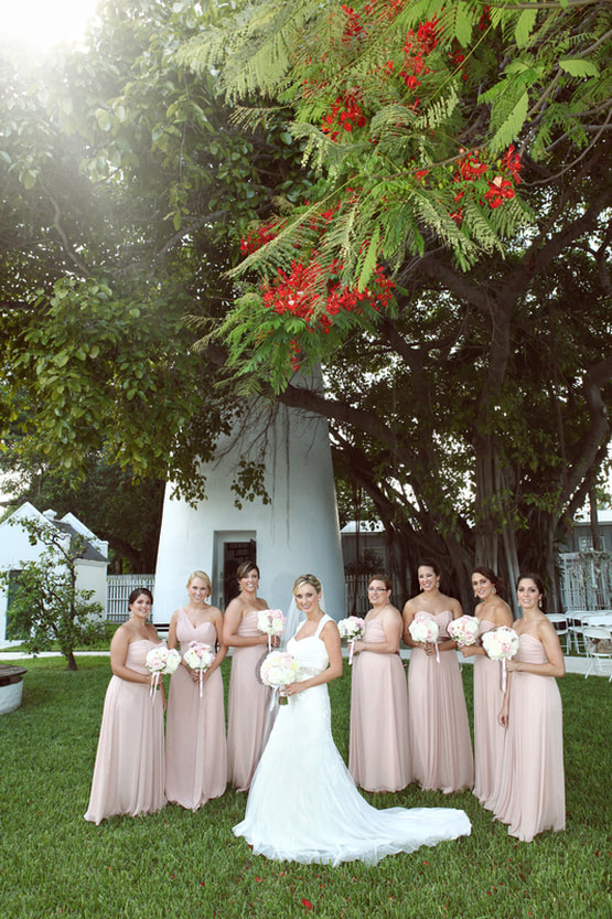 key west lighthouse wedding photos, key west wedding photographers, wedding photographers in key west, key west wedding venues, beautiful key west wedding photos,bridesmaids wedding photo 