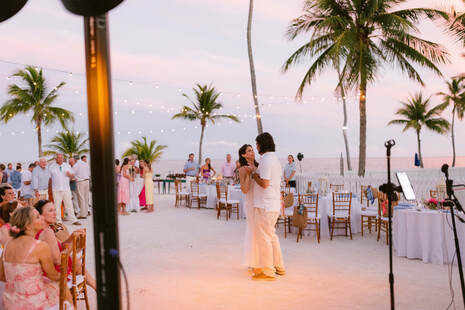 Bride and Groom Islamorada beach wedding 