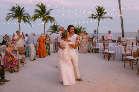 Bride and Groom Islamorada beach wedding 